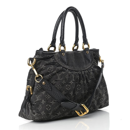 Louis Vuitton Denim Neo Cabby MM Black 3 of 12