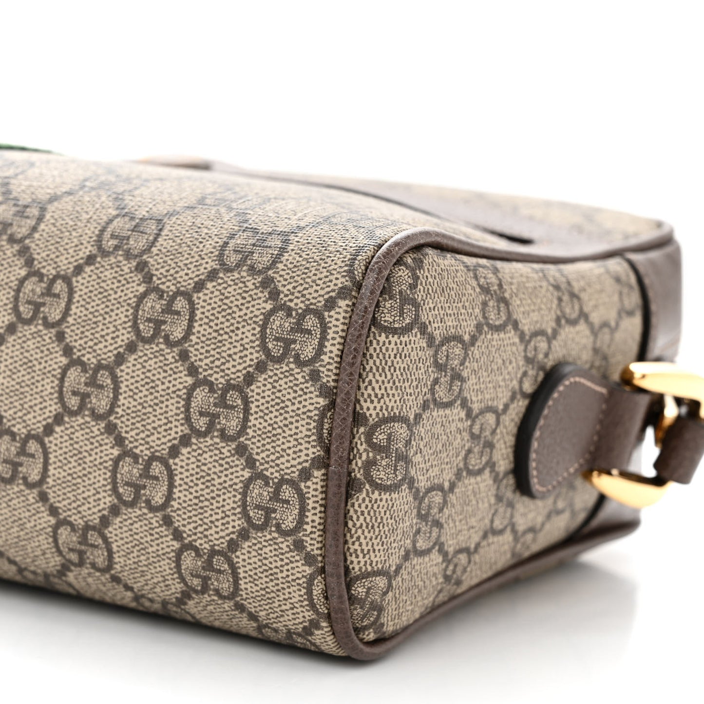 GG Supreme Monogram Web Small Ophidia Shoulder Bag Brown