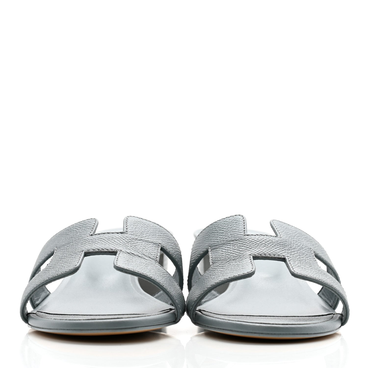 Hermes Epsom Oasis Sandals 37.5 Gris Antarctique 2 of 11
