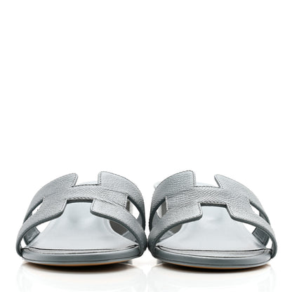 Hermes Epsom Oasis Sandals 37.5 Gris Antarctique 2 of 11