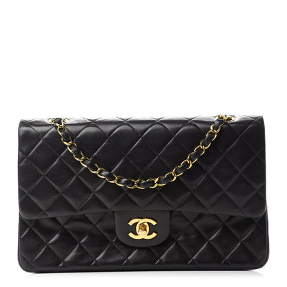 Chanel Lambskin Quilted Medium Double Flap Black 1 of 15