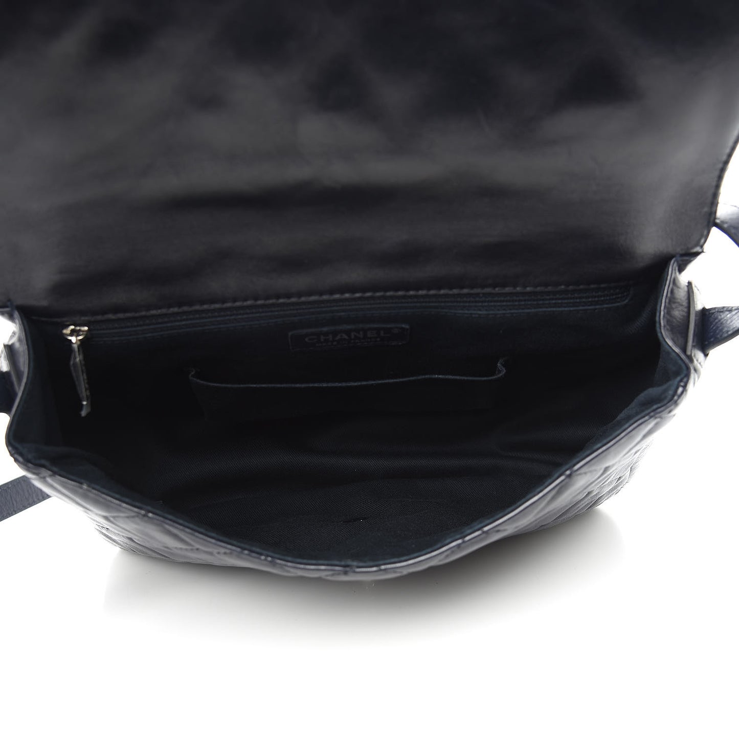 Lambskin Quilted Messenger Bag Dark Navy
