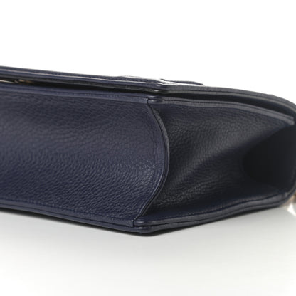 Christian Dior Grained Calfskin Medium Diorama Flap Bag Blue 11 of 13
