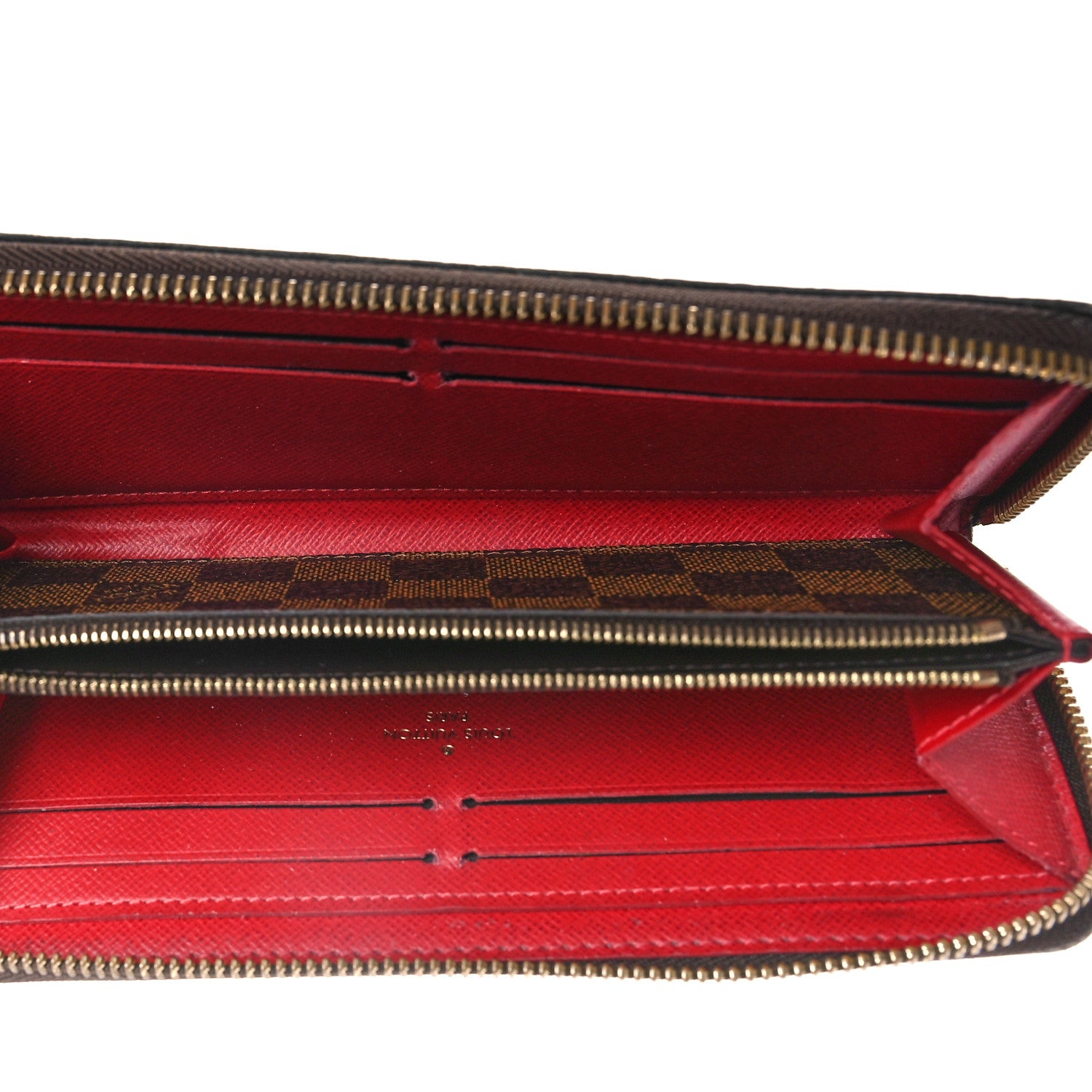 Louis Vuitton Damier Ebene Clemence Wallet Cherry 5 of 8