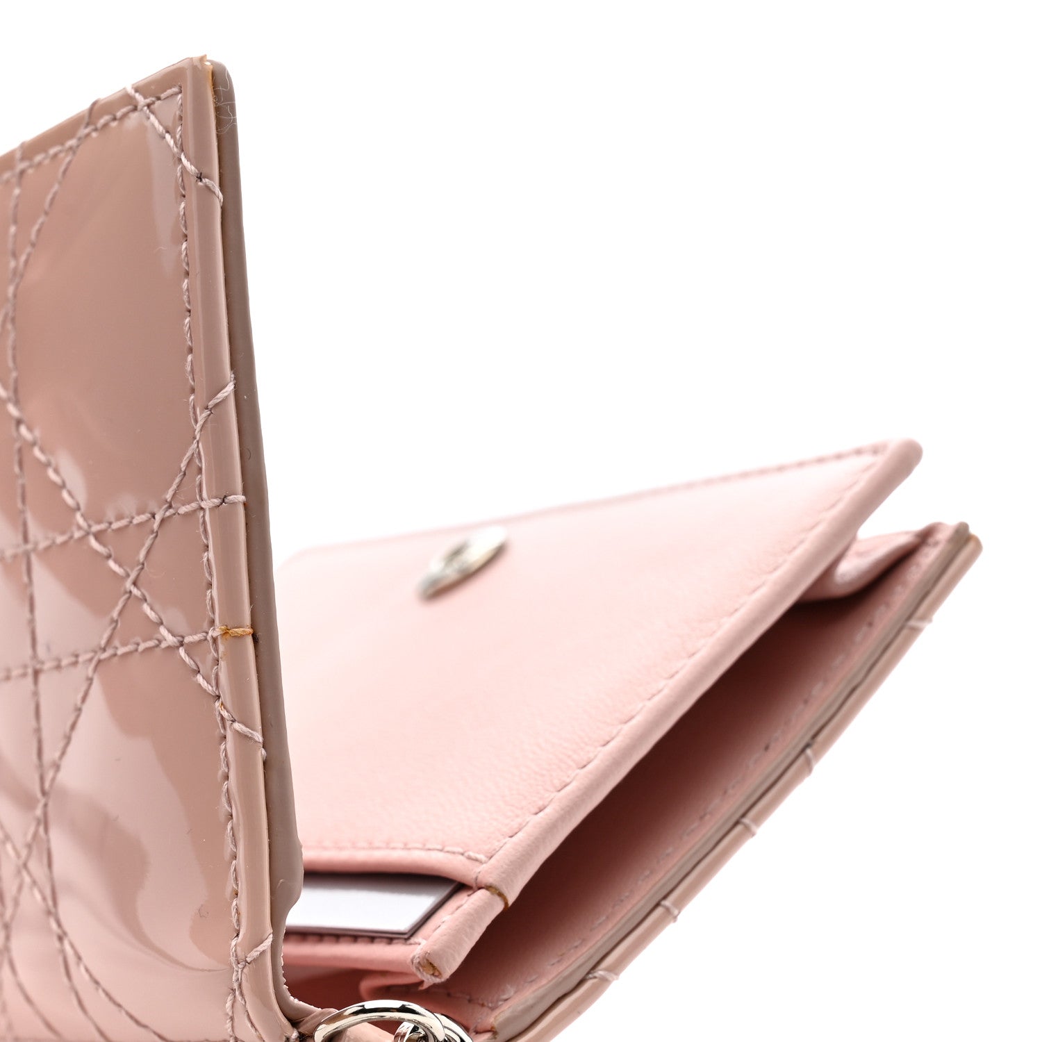 Christian Dior Patent Cannage Lady Dior Bloom Card Holder Rose Clair 10 of 13