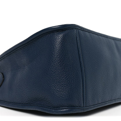Prada Vitello Daino Soft Shoulder Bag Blue 7 of 8