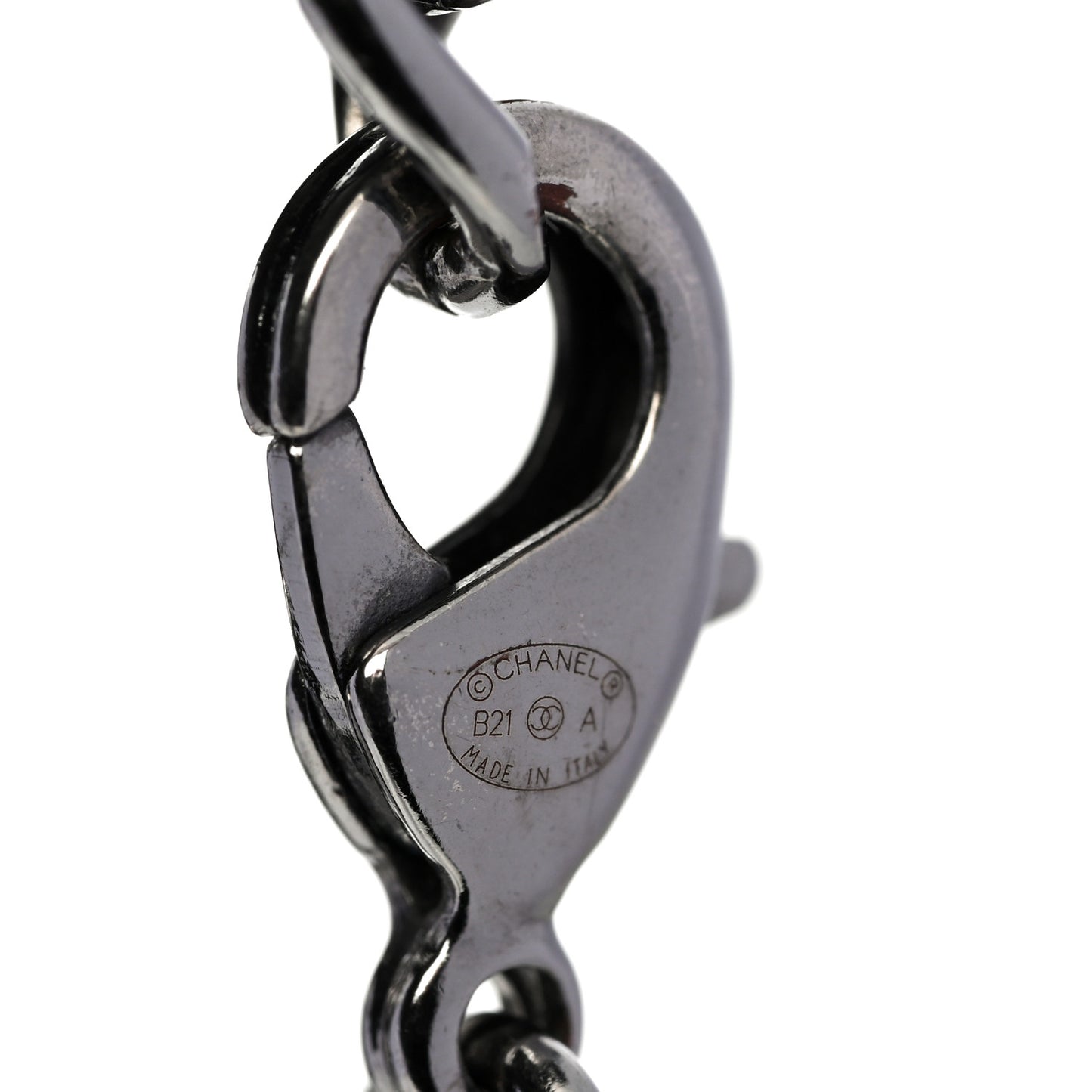 Crystal CC Chain Bracelet Silver