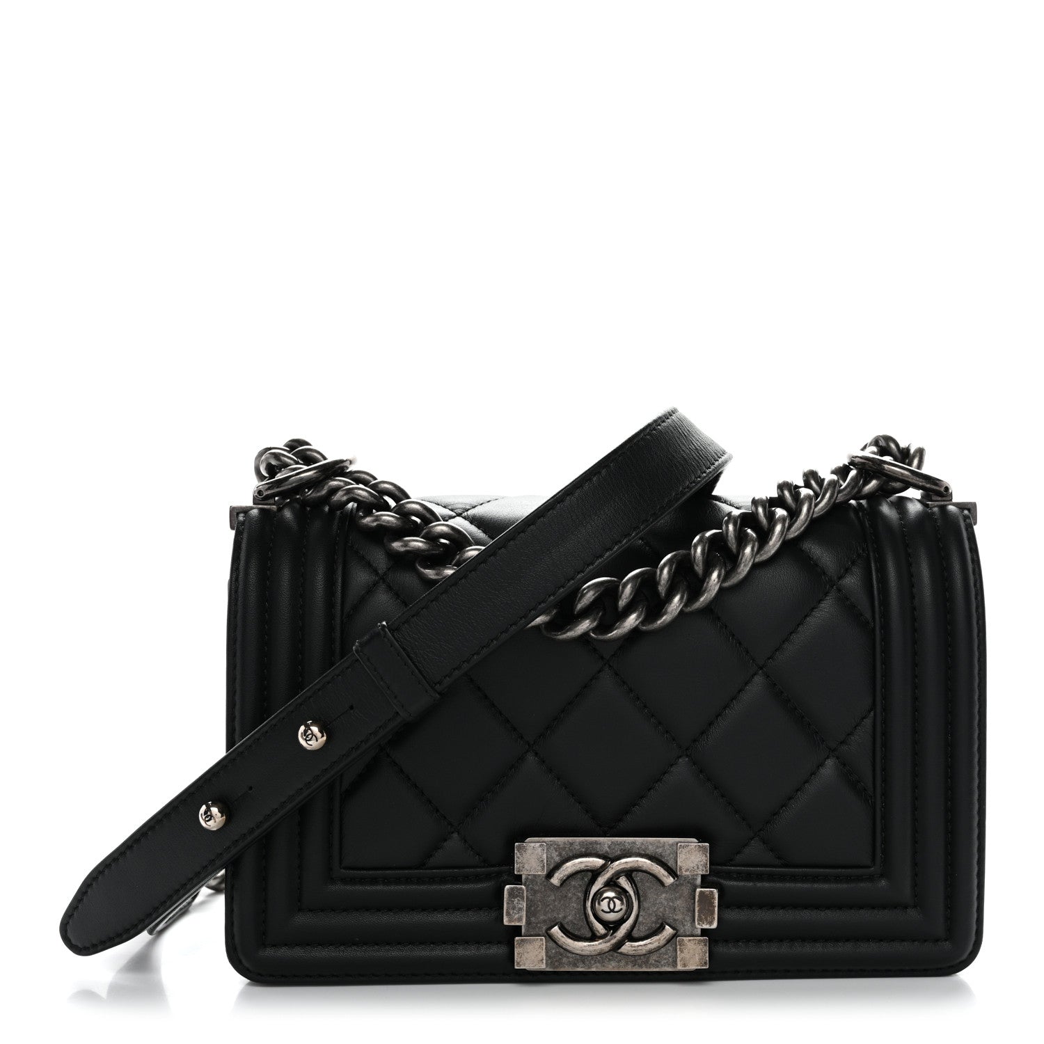 Chanel Calfskin Quilted Small Boy Flap Black 1 of 11