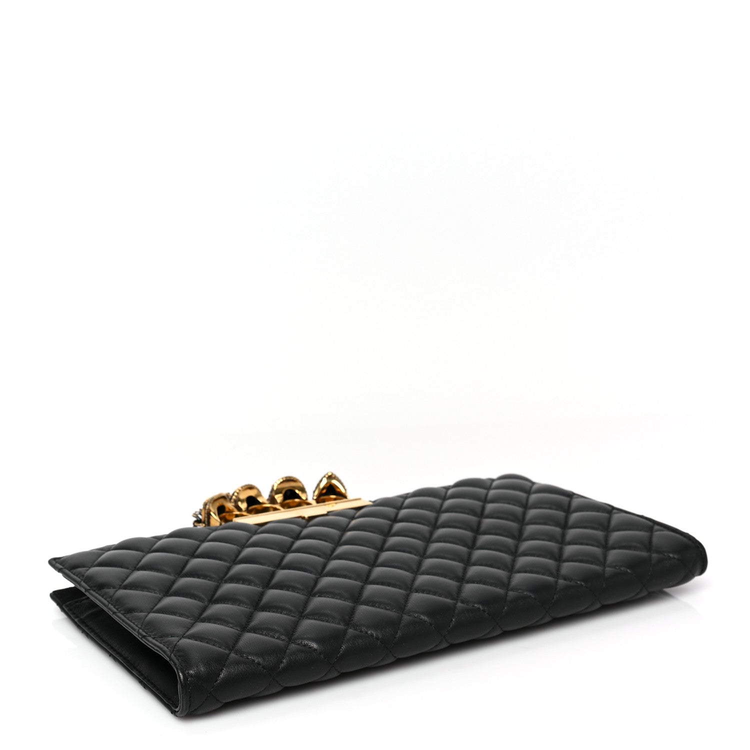 Alexander McQueen Nappa Quilted Knuckle Flat Clutch Black 4 of 8
