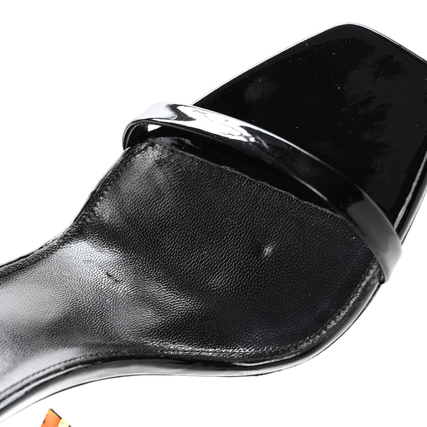 Patent Calfskin Opyum 110 Sandals 37 Black Gold