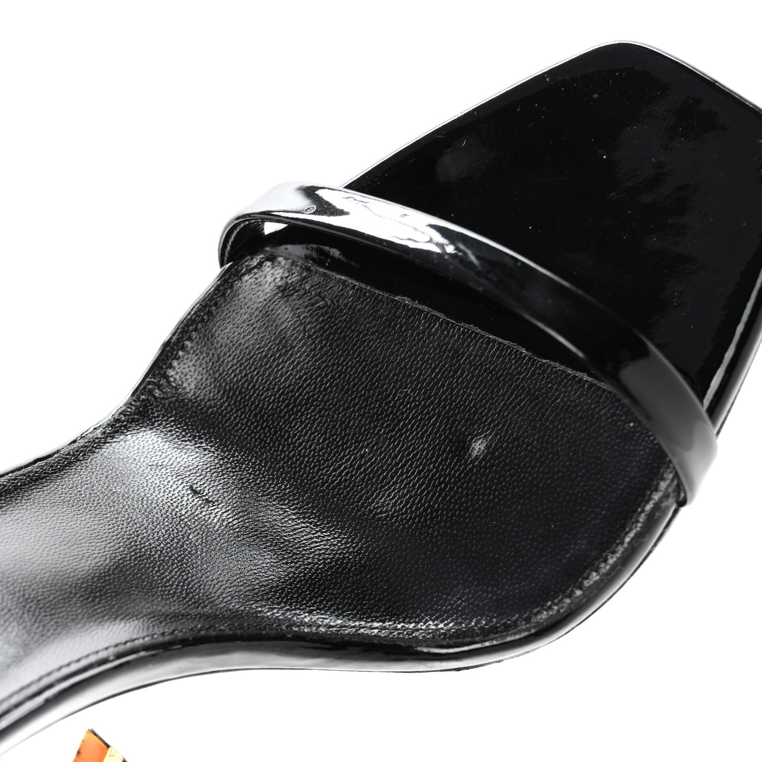 Saint Laurent Patent Calfskin Opyum 110 Sandals 37 Black Gold 9 of 12
