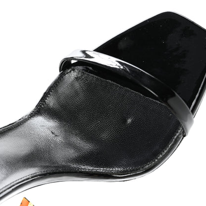 Saint Laurent Patent Calfskin Opyum 110 Sandals 37 Black Gold 9 of 12
