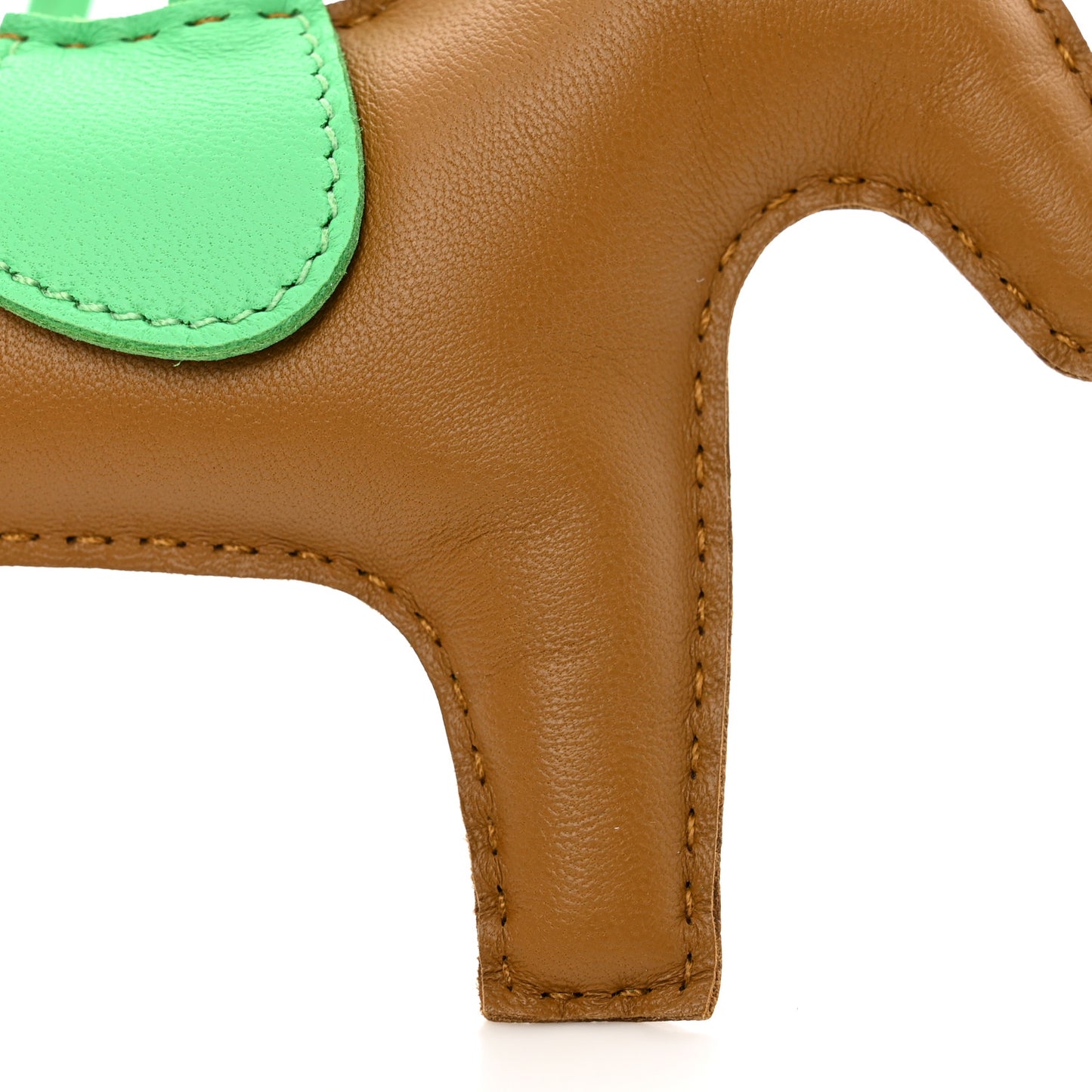 Milo Lambskin Grigri Rodeo Horse Bag Charm MM Kraft Vert Fizz Vert Comics