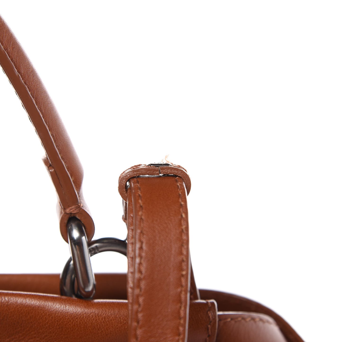 Vitello Suede Medium Peekaboo Iconic Satchel Cuoio Rame Moro