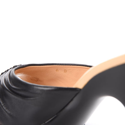 Chanel Lambskin CC Mules 6 Black 10 of 13