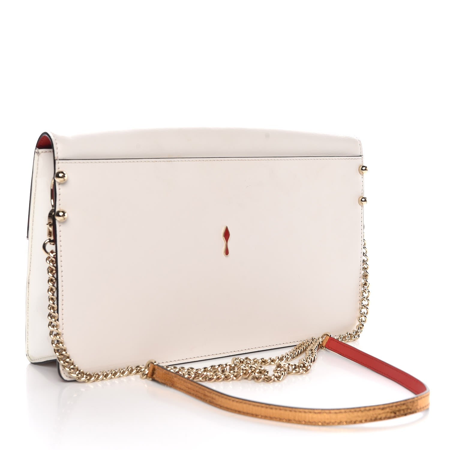 Christian Louboutin Calfskin Broken Glass Loubiblues Disikroul Satchel Latte Bronze 7 of 23