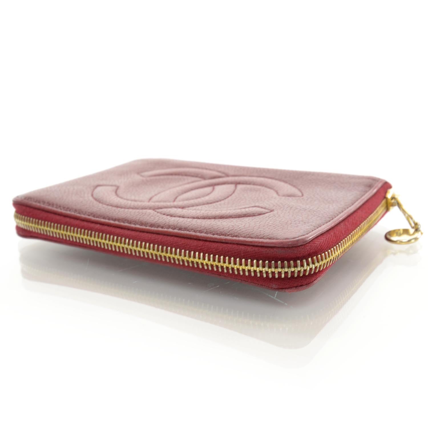 Chanel Caviar Organizer Wallet Red 3 of 9