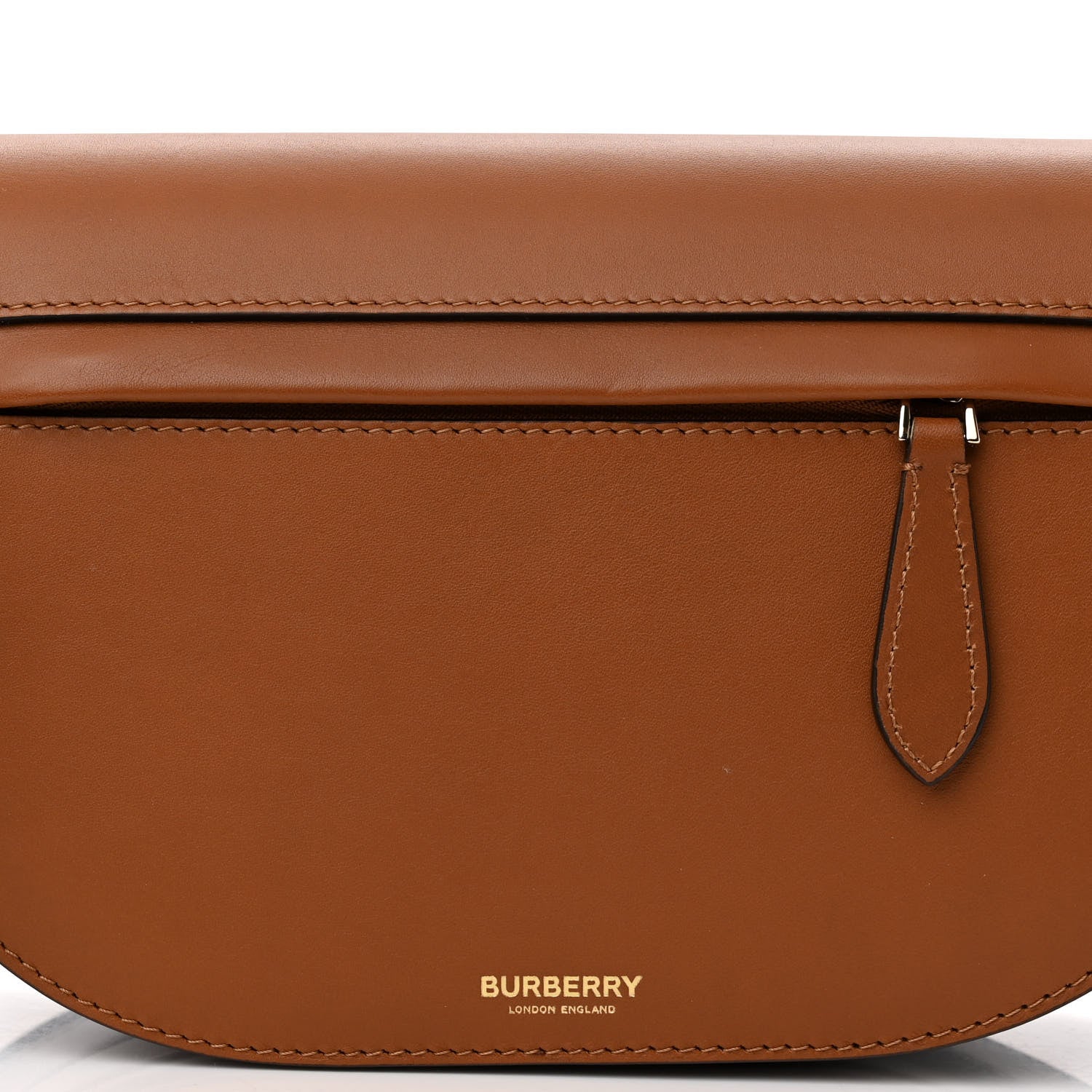 Burberry Calfskin Small Two-Tone Olympia Shoulder Bag Warm Tan 7 of 9