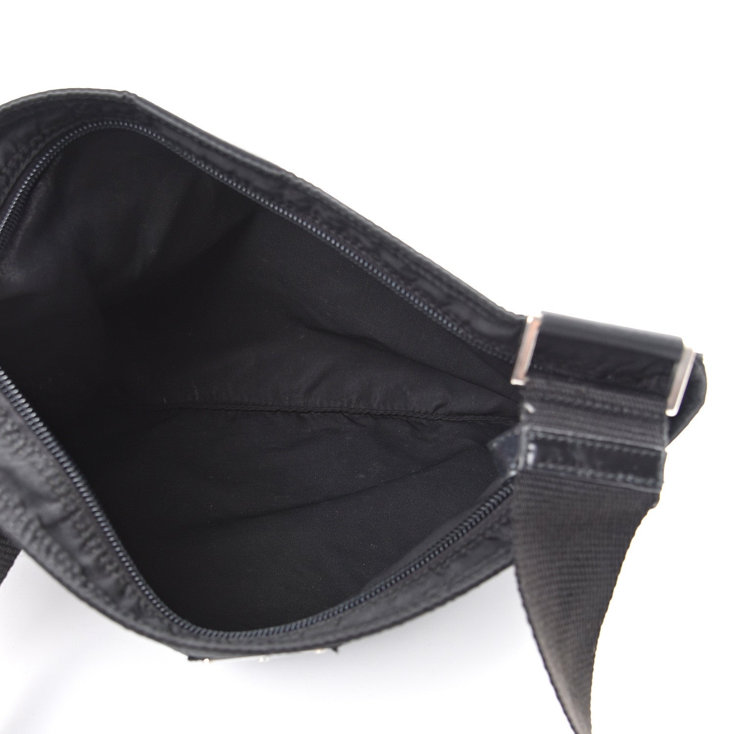 Prada Nylon Flat Messenger Bag Black 4 of 9