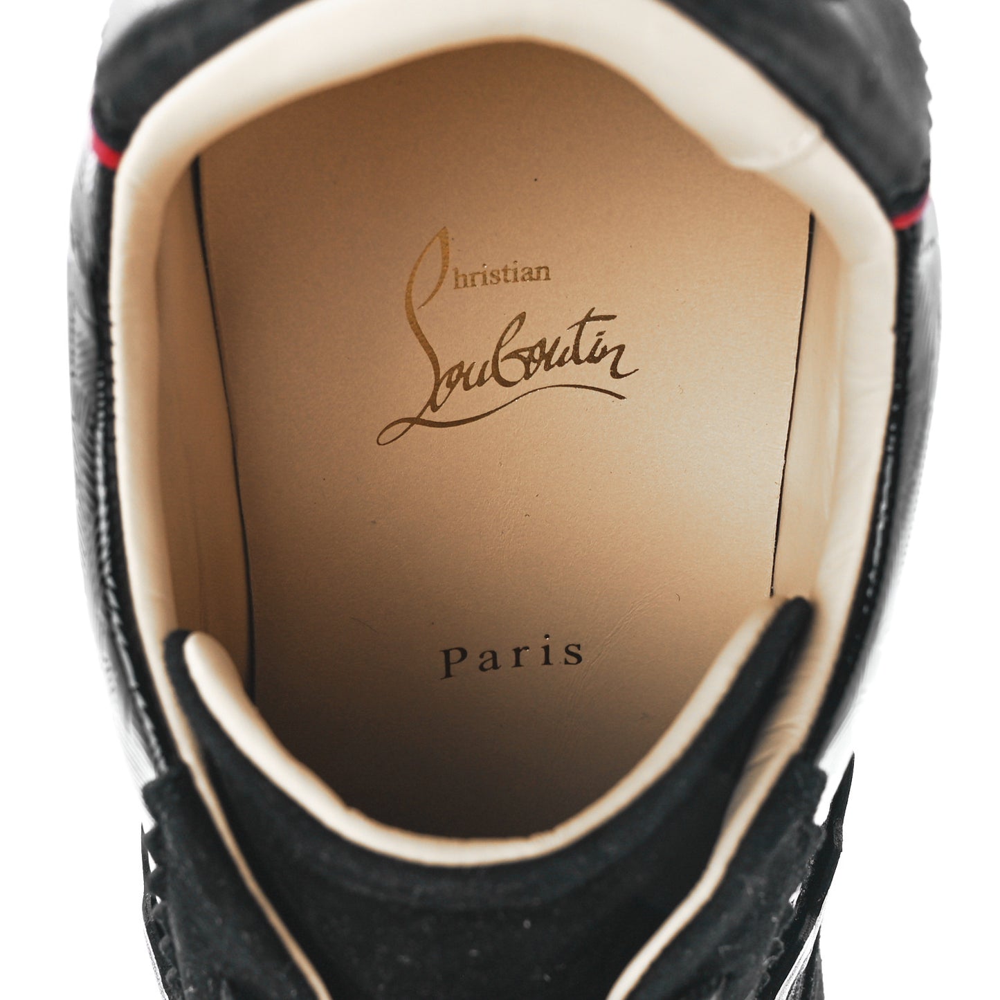 Suede Glitter Mens Loubishark Sneakers 42 Black