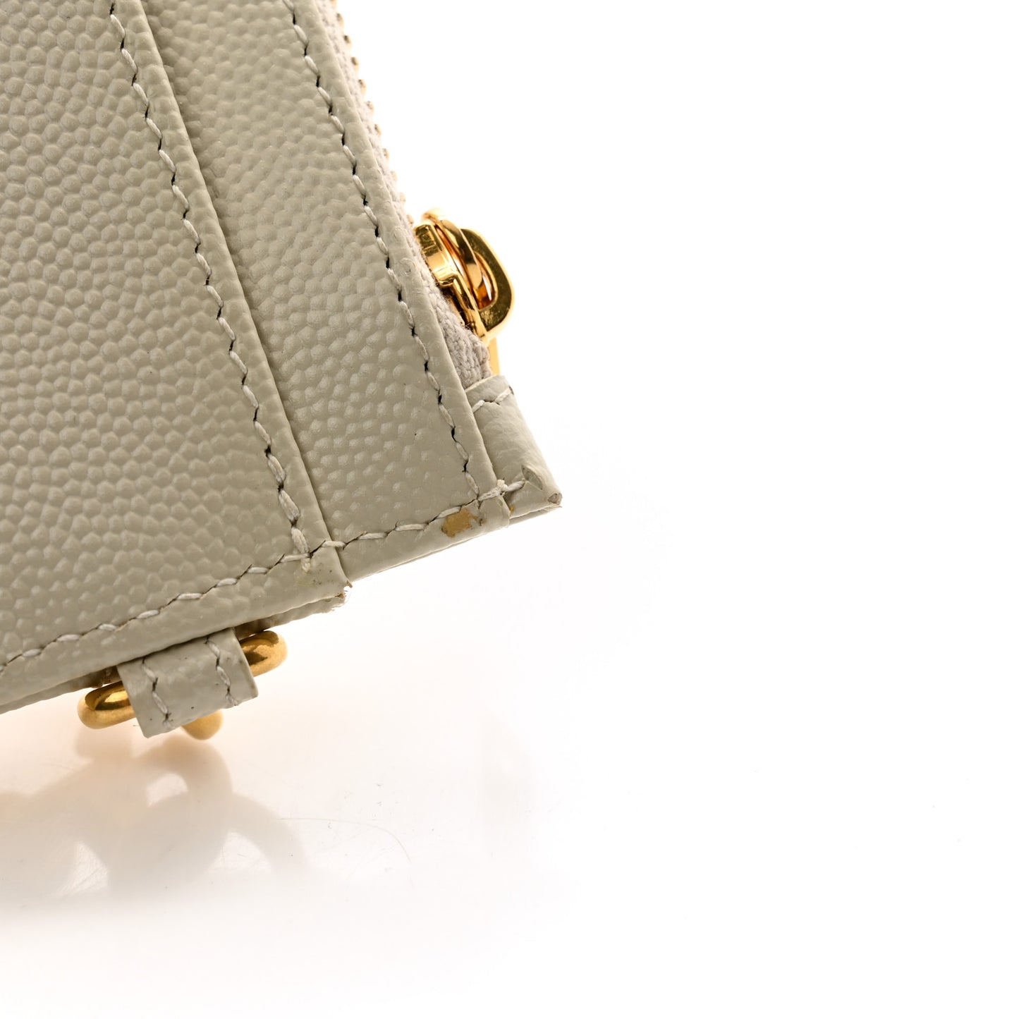 Grain De Poudre Chevron Monogram Bill Pouch Crema Soft