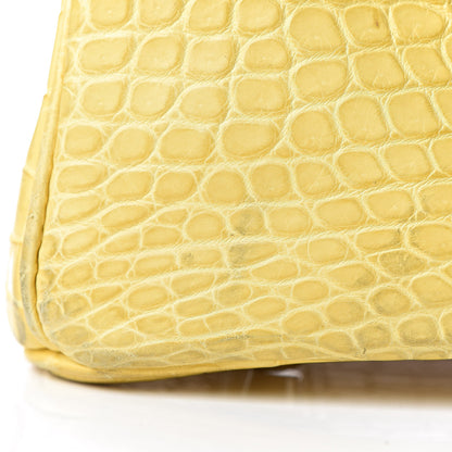 Hermes Matte Porosus Crocodile Birkin 35 Mimosa 30 of 39