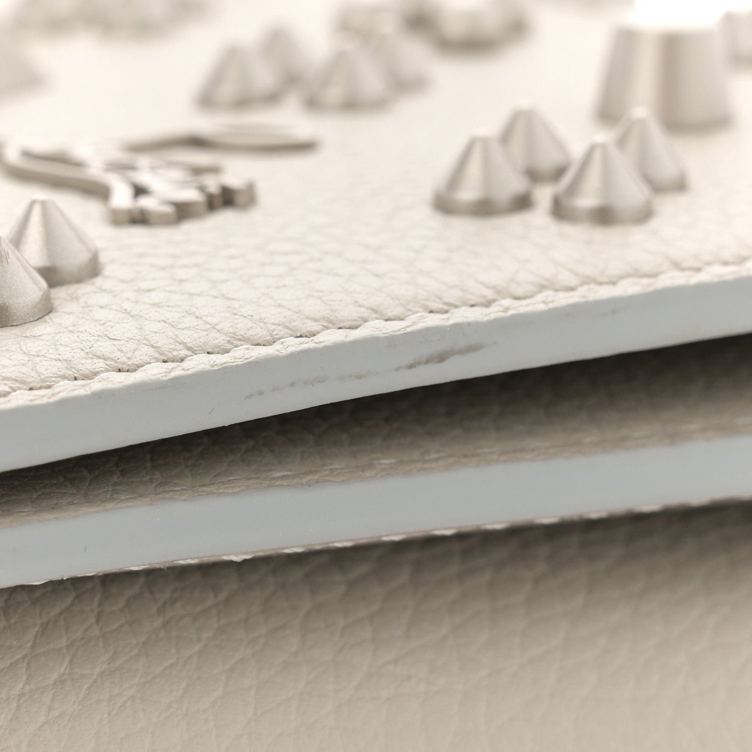 Christian Louboutin Calfskin Spikes Loubinthesky Paloma Clutch Goose 13 of 13