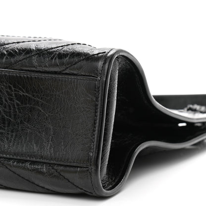Saint Laurent Crinkled Calfskin Matelasse Monogram Medium Niki Shopper Tote Black 10 of 10