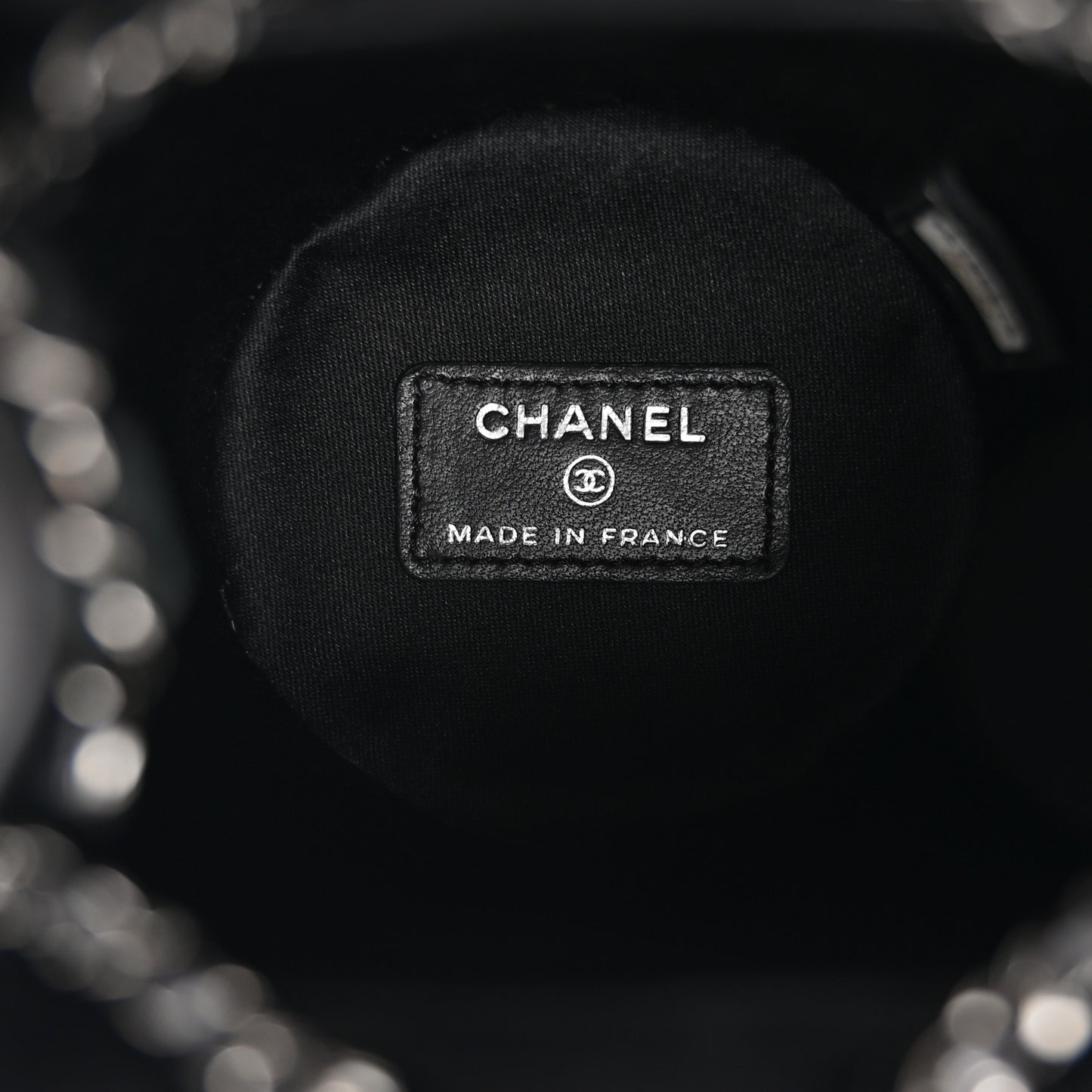 Strass Lambskin Mini Bucket Bag Black