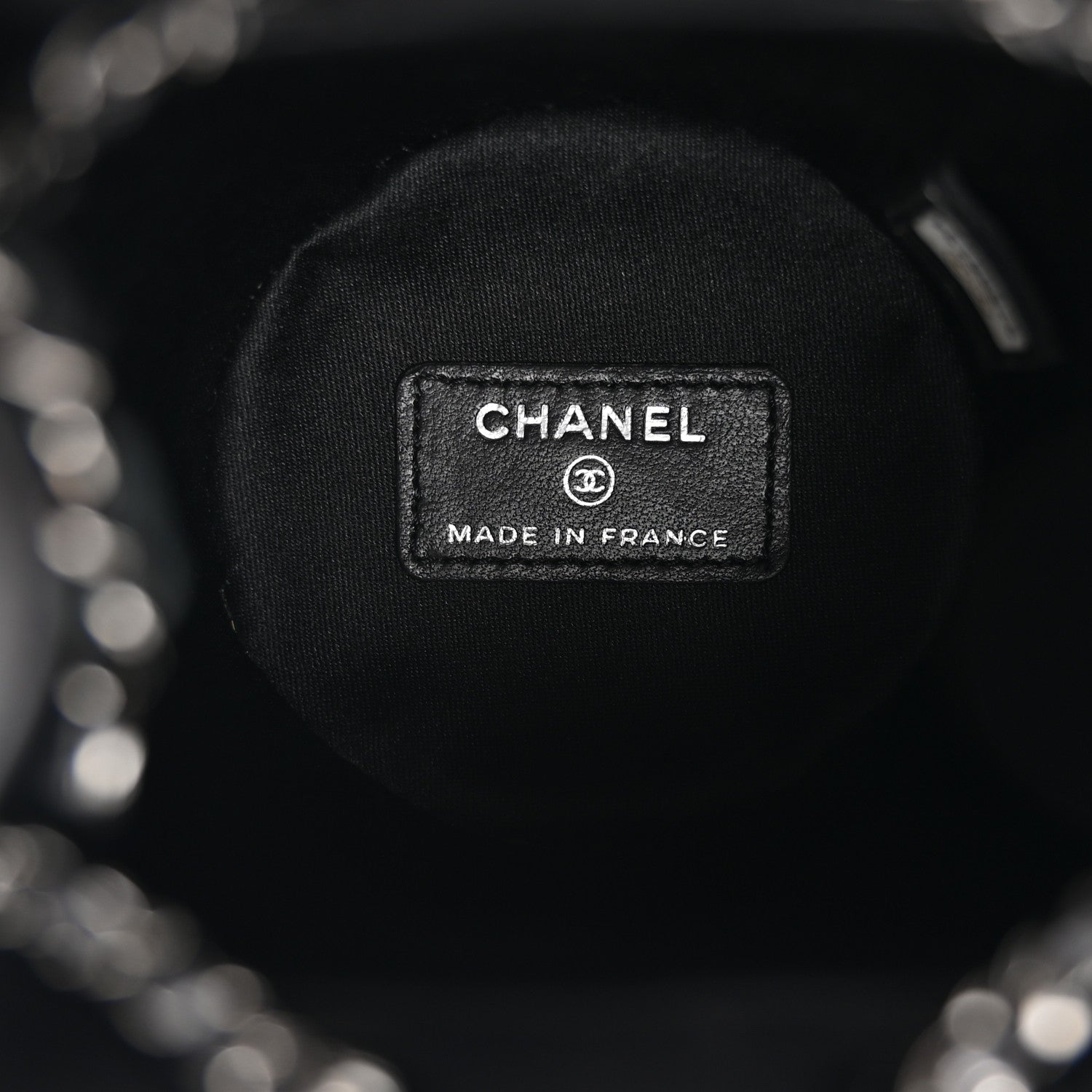 Chanel Strass Lambskin Mini Bucket Bag Black 6 of 11