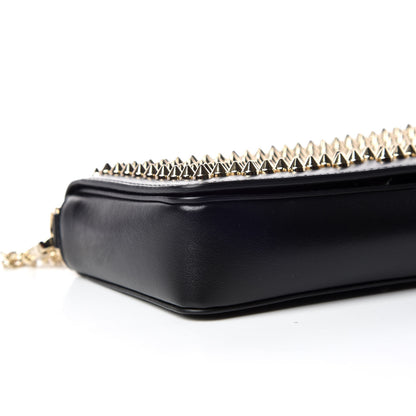 Christian Louboutin Calfskin Spiked Zoompouch Crossbody Black 5 of 8