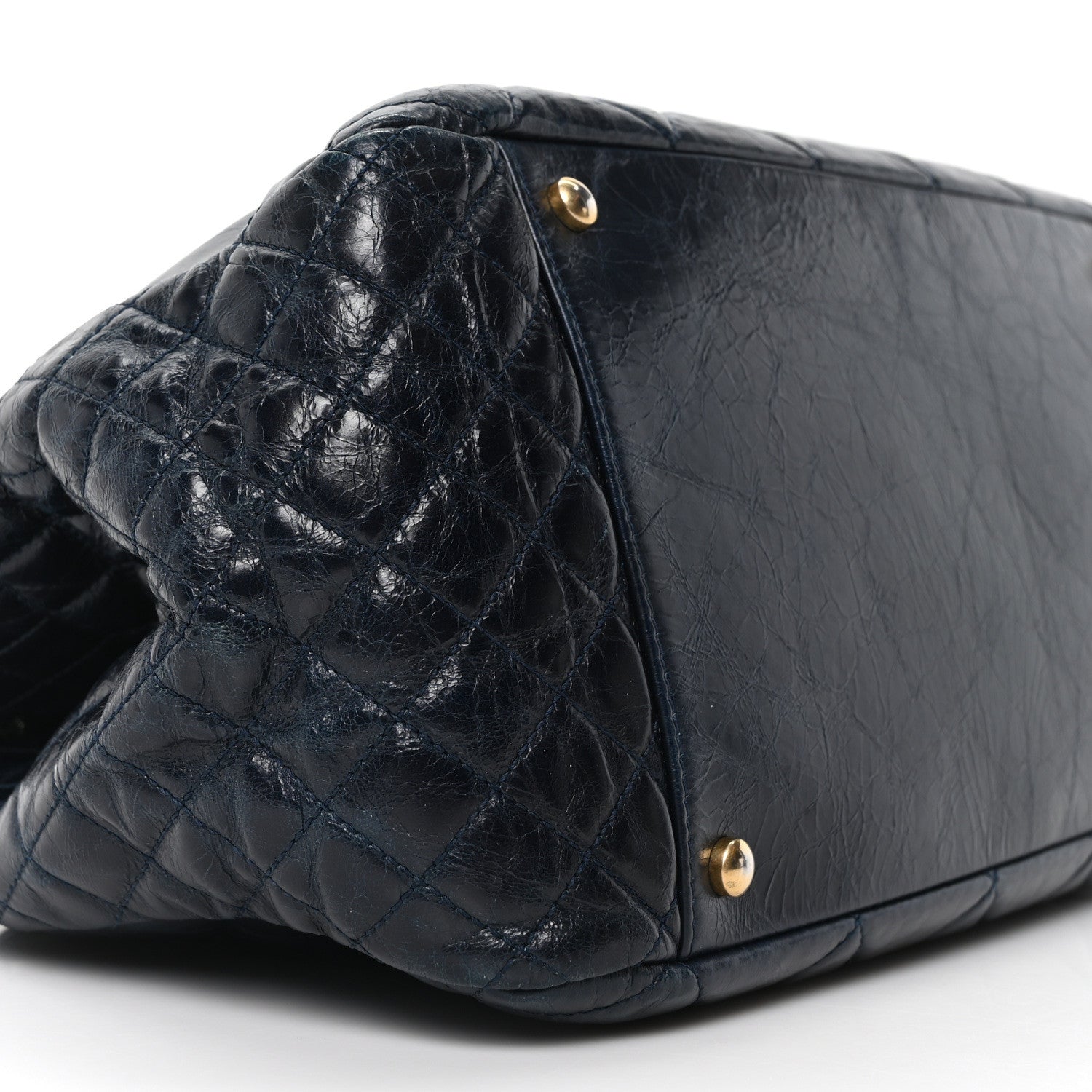 Chanel Glazed Calfskin Quilted Large Daily Walk Flap Blue 9 of 10
