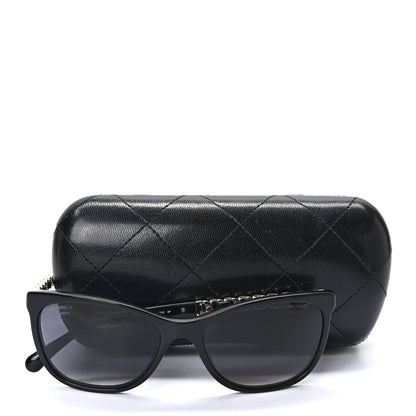 Chanel Cat Eye Chain Polarized Sunglasses 5260-Q Black 8 of 8