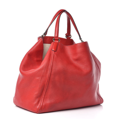 Gucci Pebbled Calfskin Large Soho Shoulder Bag Red 3 of 13