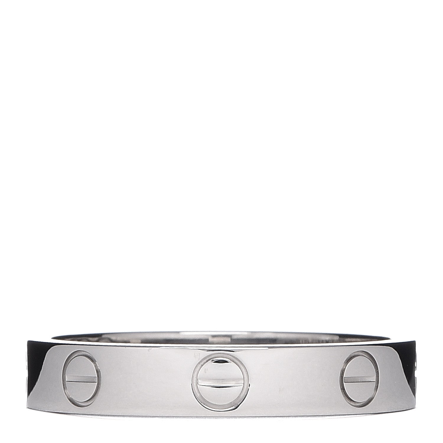 Cartier 18K White Gold 3.5mm LOVE Wedding Band Ring 55 7.25 1 of 4