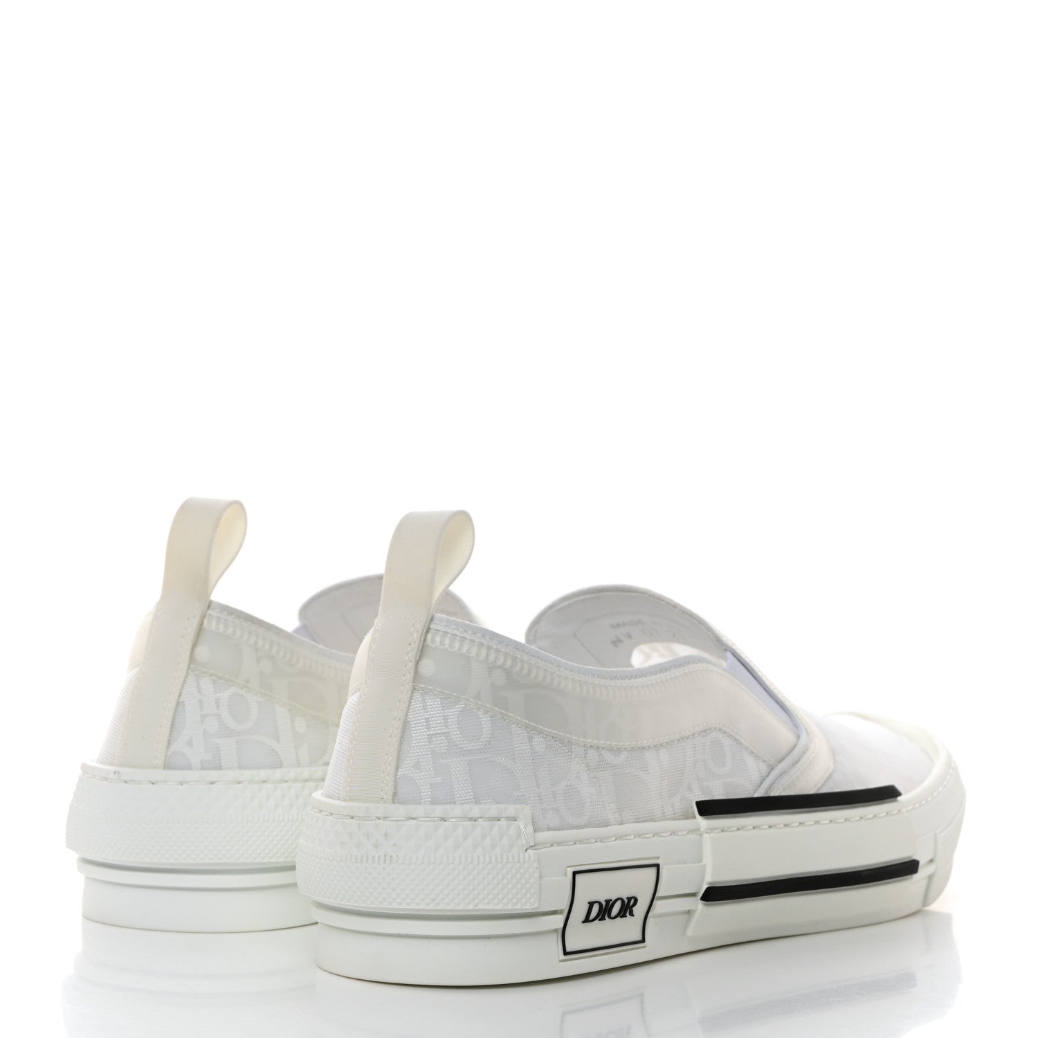 Christian Dior Technical Canvas Oblique Mens B23 Slip On Sneakers 42 White 4 of 9