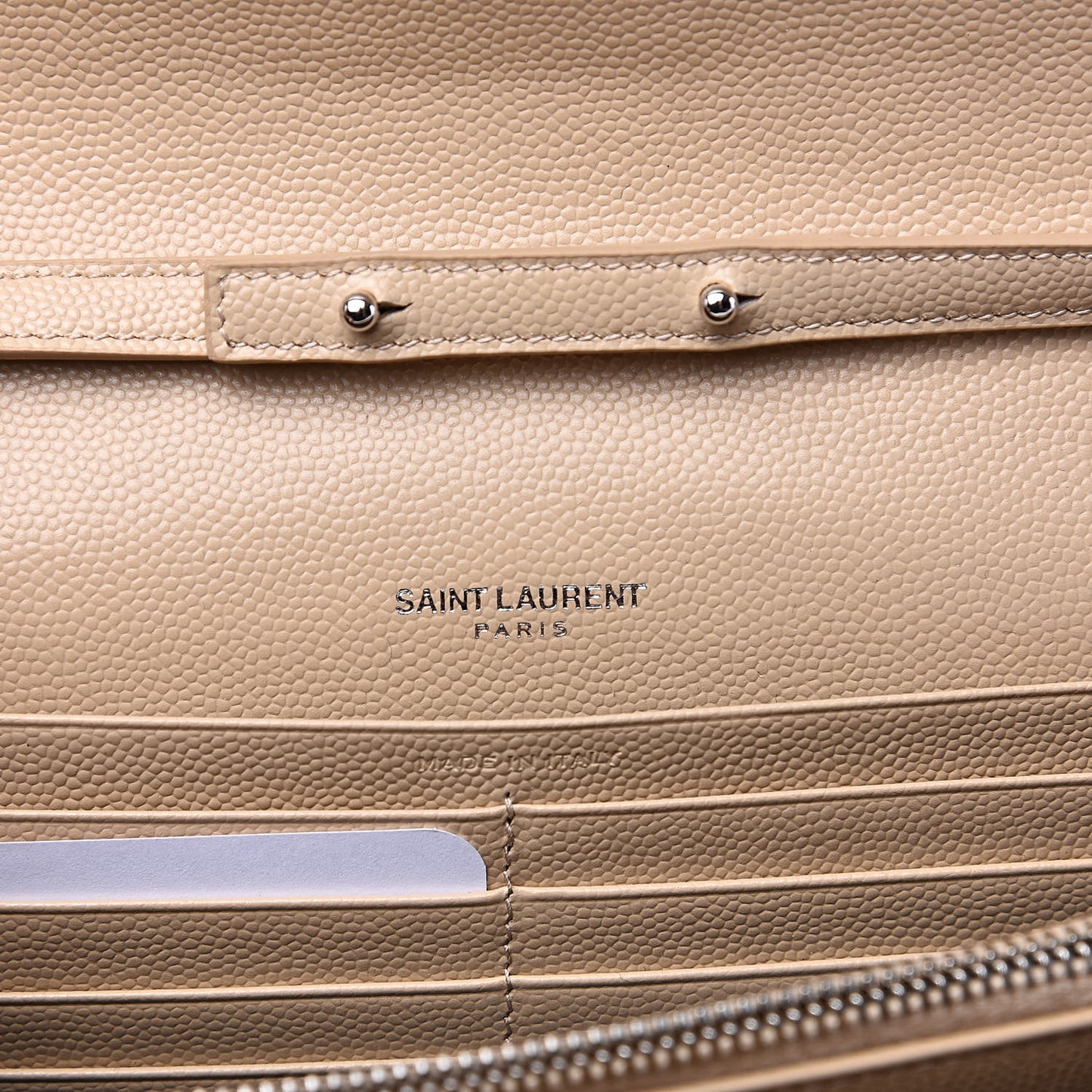 Grain De Poudre Matelasse Chevron Monogram Chain Wallet Nude Powder