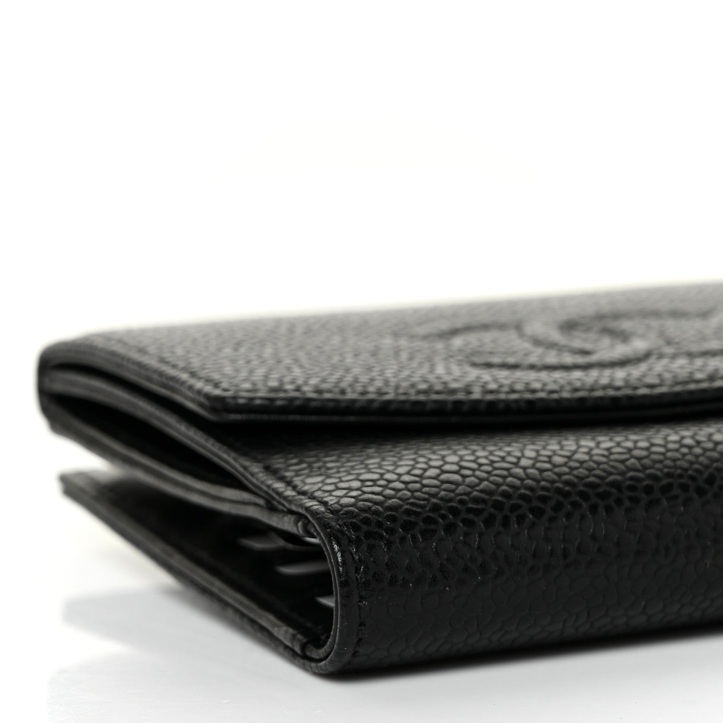Caviar Timeless CC Compact French Wallet Black
