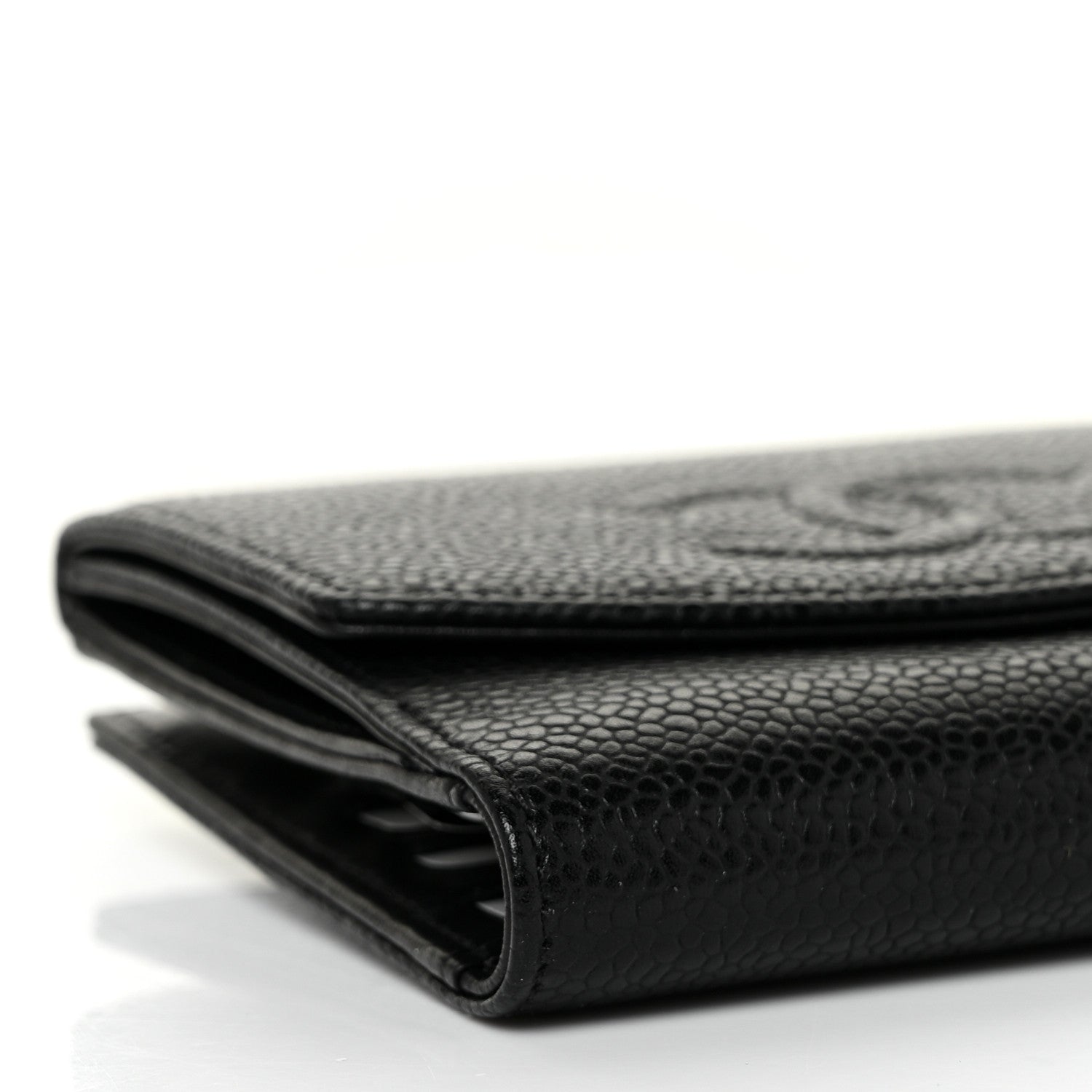 Chanel Caviar Timeless CC Compact French Wallet Black 7 of 10
