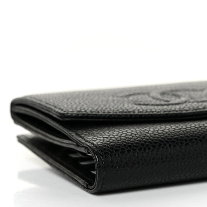 Chanel Caviar Timeless CC Compact French Wallet Black 7 of 10