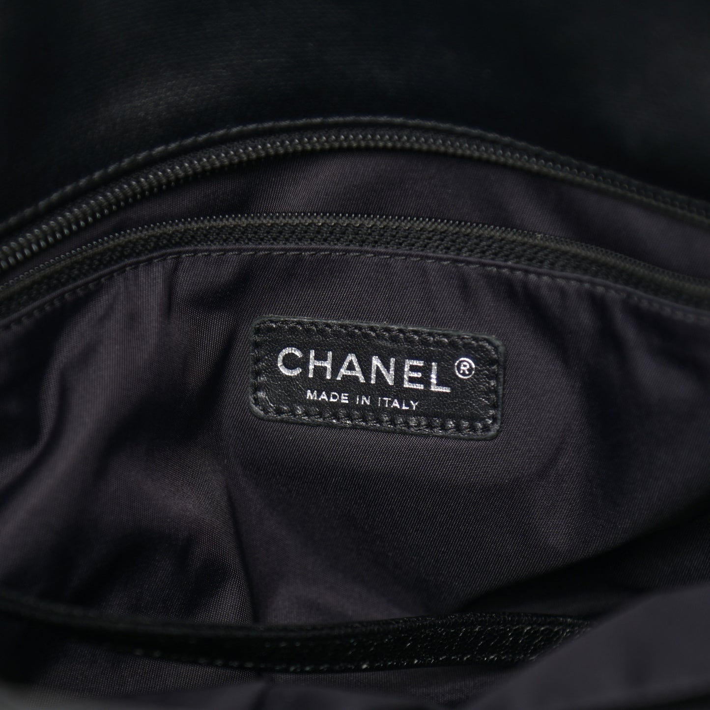 Coated Canvas Quilted Large Paris Biarritz Tote Black