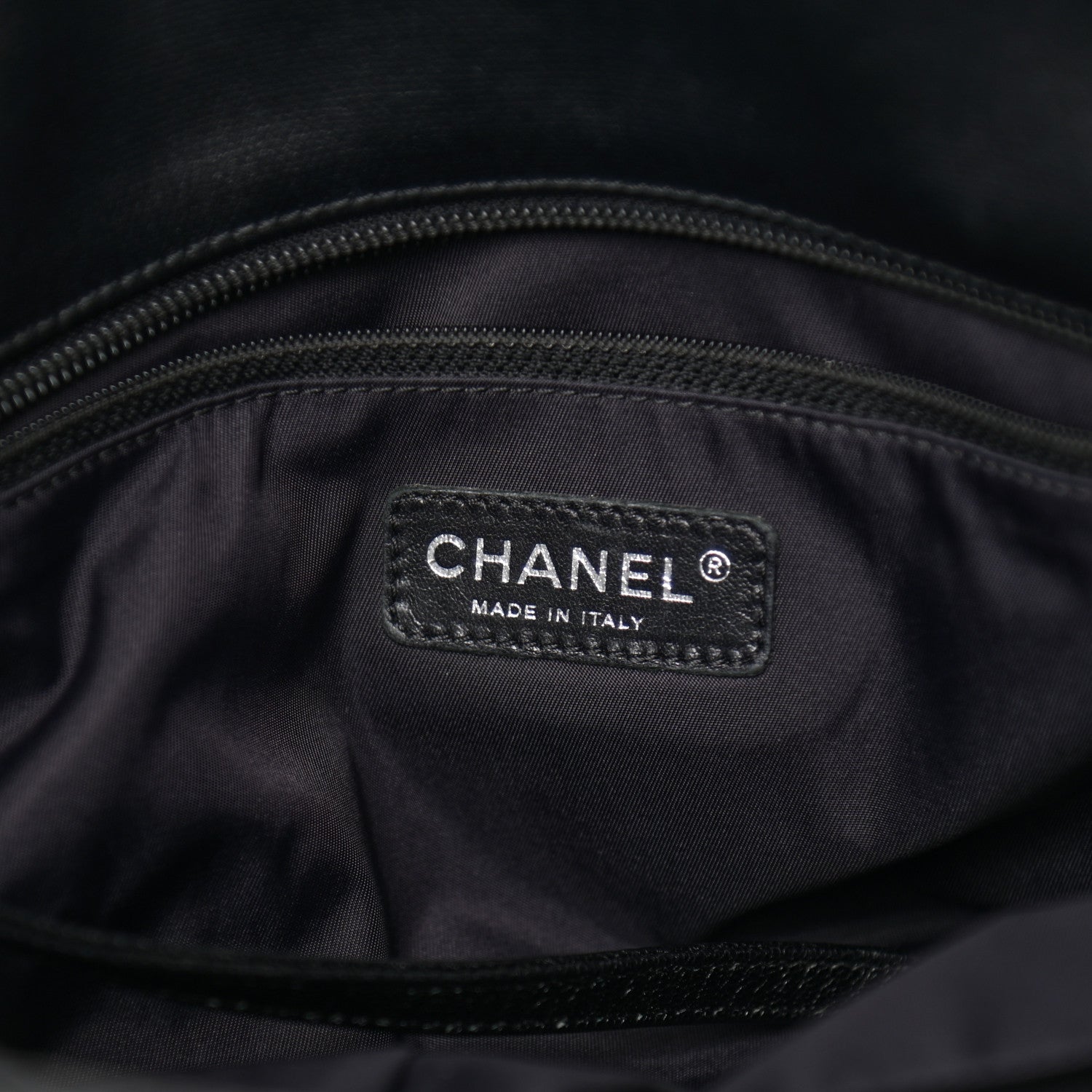 Chanel Coated Canvas Quilted Large Paris Biarritz Tote Black 6 of 10
