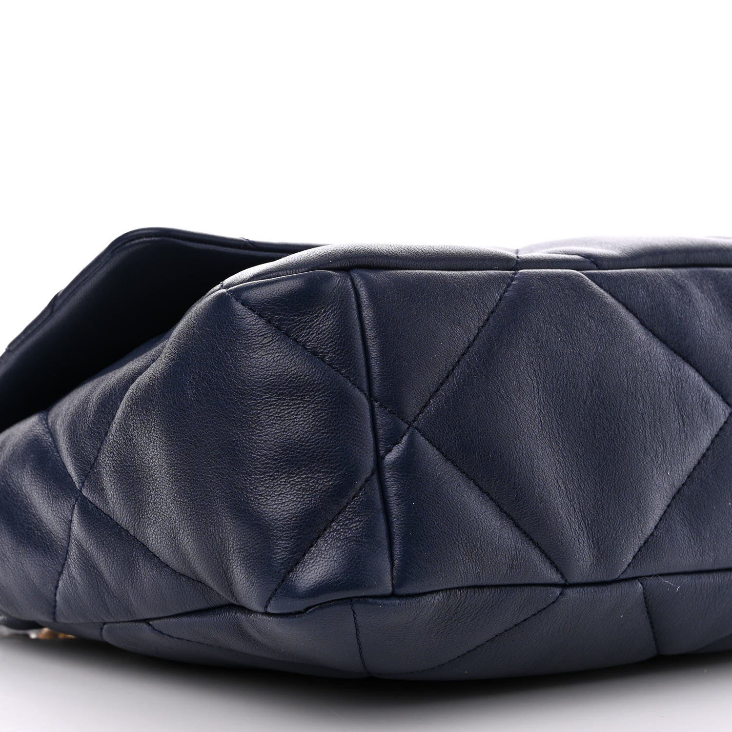 Chanel Lambskin Quilted Large Chanel 19 Flap Navy Blue 9 of 11