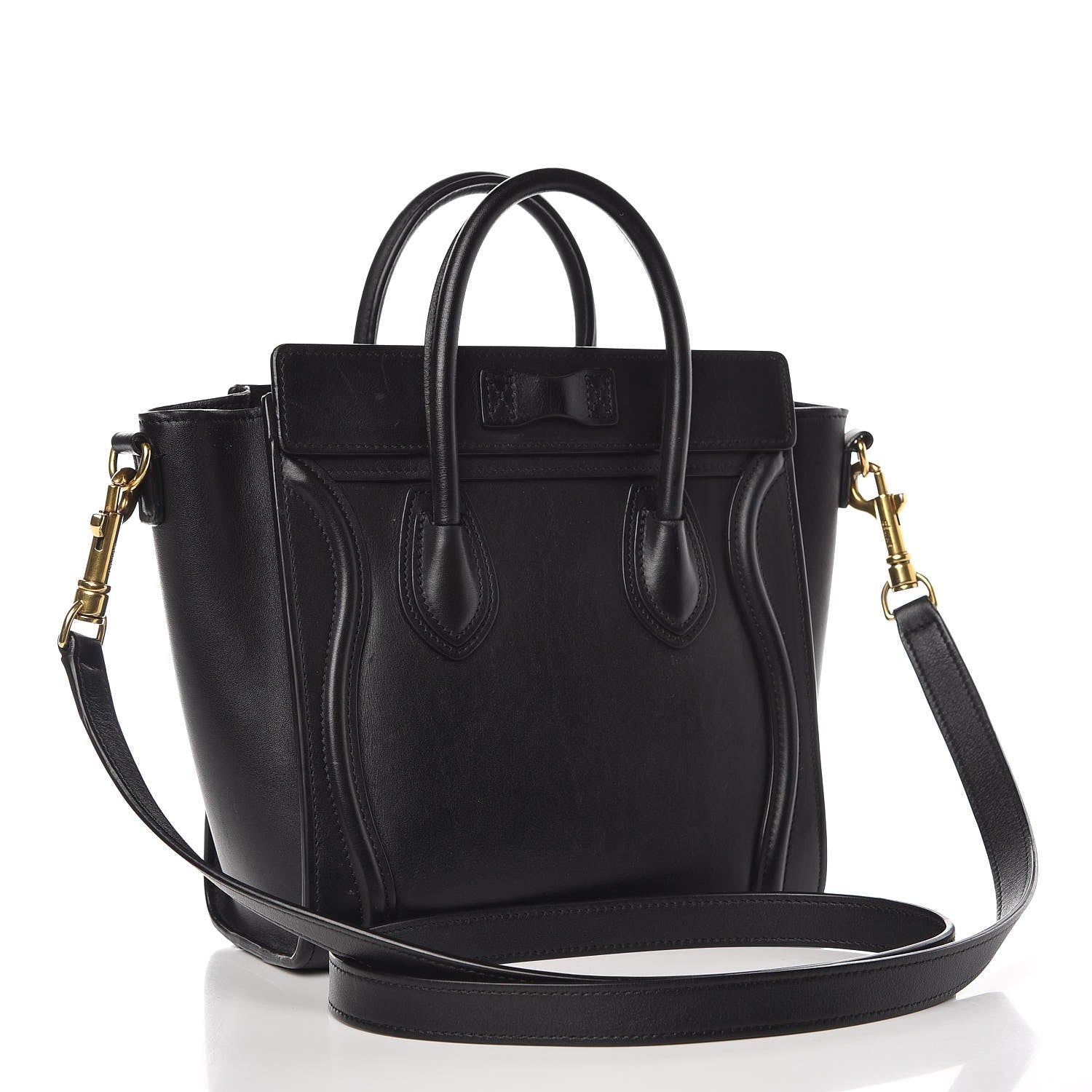Celine Smooth Calfskin Nano Luggage Black 3 of 11