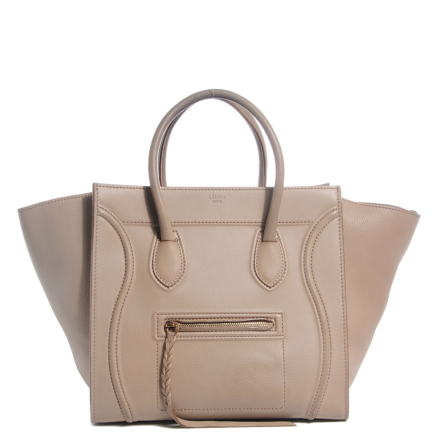Celine Supple Calfskin Medium Phantom Luggage Beige 1 of 9