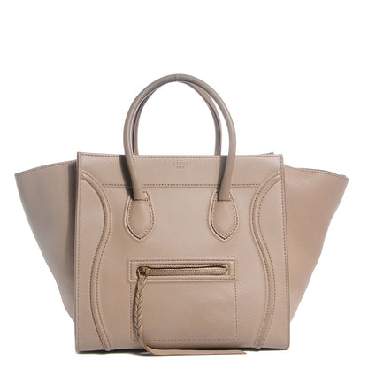 Celine Supple Calfskin Medium Phantom Luggage Beige 1 of 9