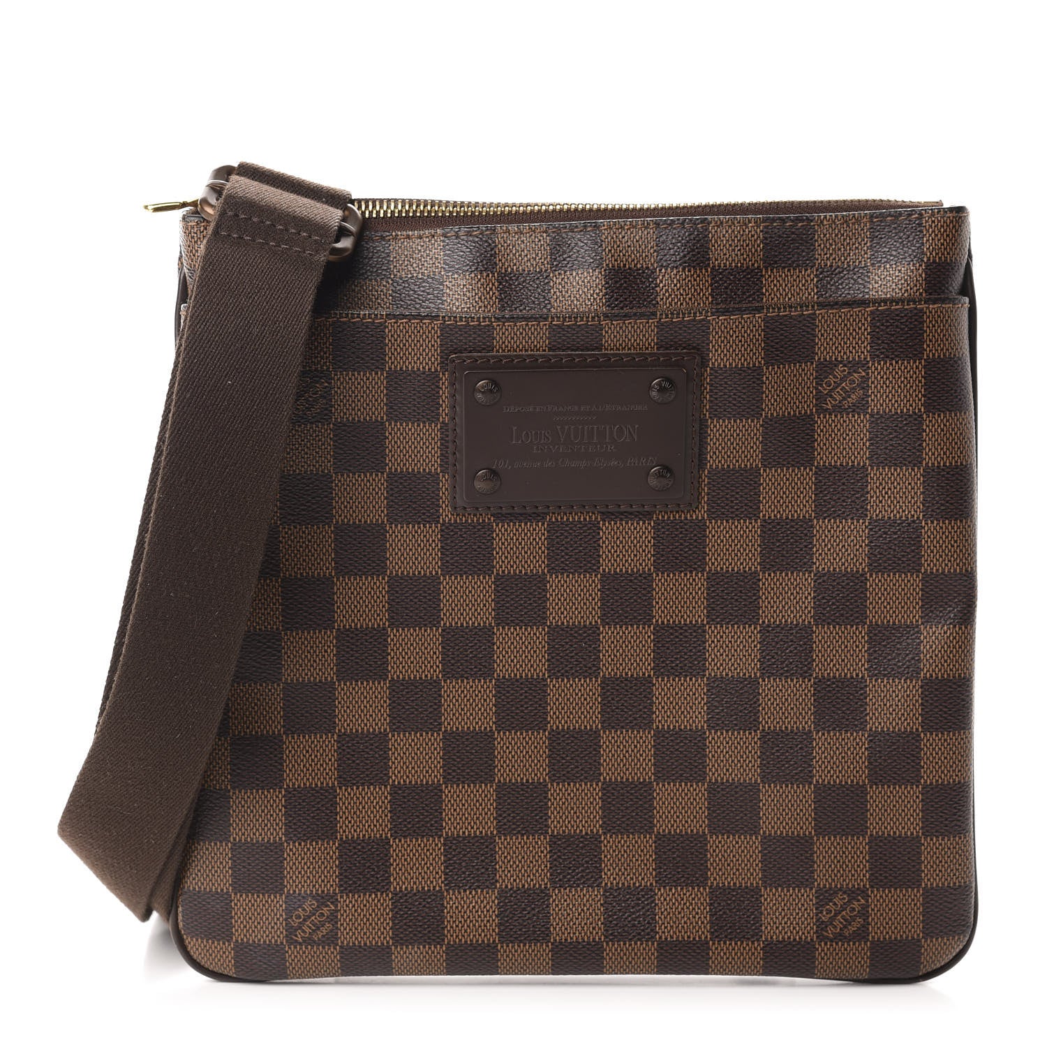 Louis Vuitton Damier Ebene Brooklyn Flat Pochette 1 of 10
