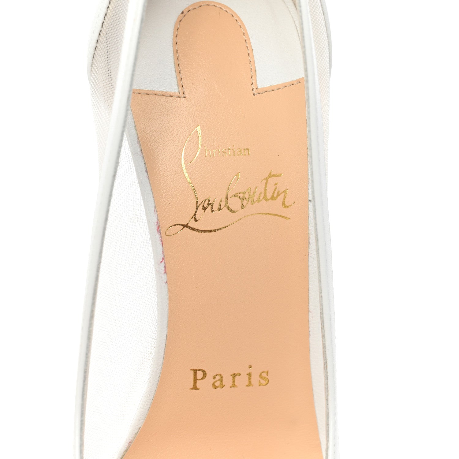 Christian Louboutin Kid Rete Galativi 100 Pumps 36 Bianco 7 of 10