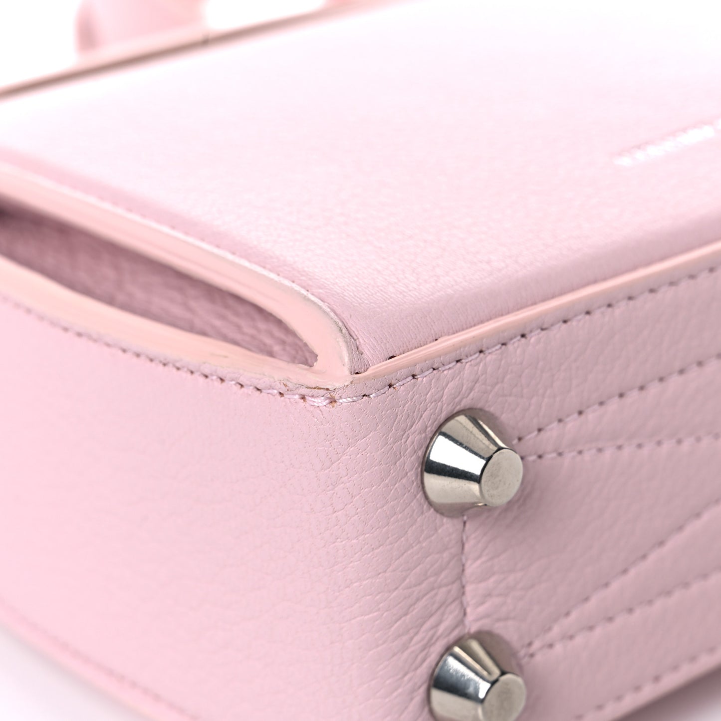 Calfskin Silk Scarf Box Shoulder Bag 16 Baby Pink Ivory