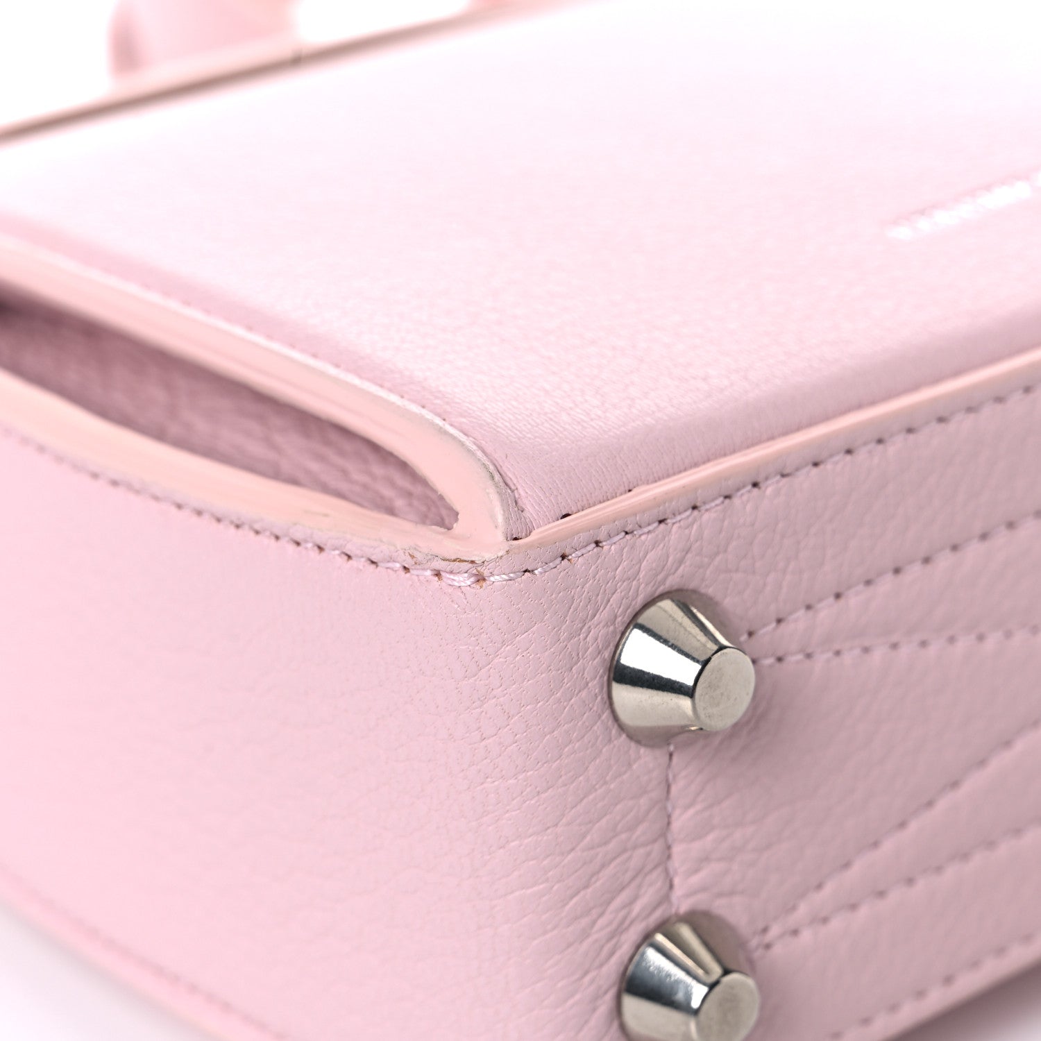Alexander McQueen Calfskin Silk Scarf Box Shoulder Bag 16 Baby Pink Ivory 9 of 17